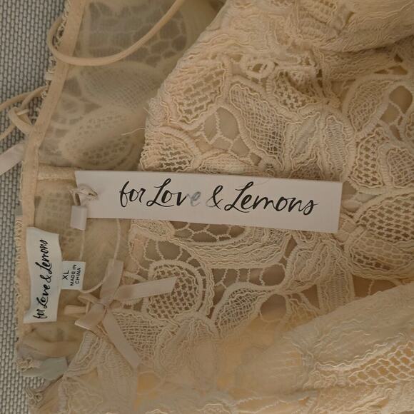 For Love & Lemons Coco Lace Corset Mini Dress – Cream, Size XL (NWT) - Picture 14 of 14